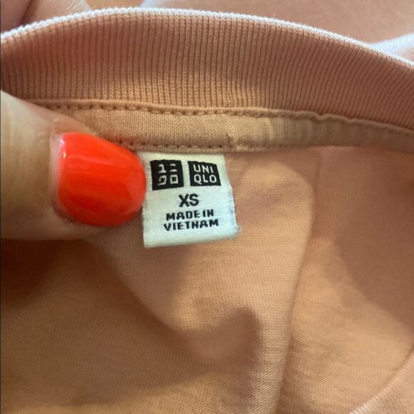 Uniqlo Pale Pink T-Shirt Dress W/Pockets - Picture 2 of 5